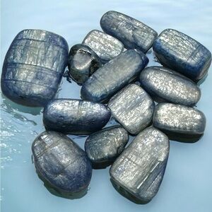 Kyanite Tumbles, sold by the bundle of 14 pieces only